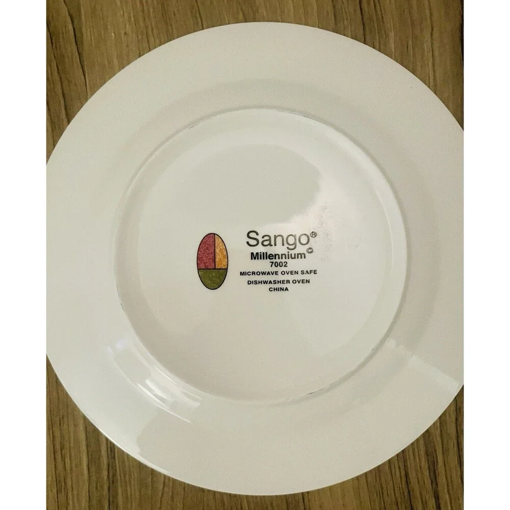 Discontinued 4 Sango Millennium Pattern (Number 7002) Salad Dessert Plates